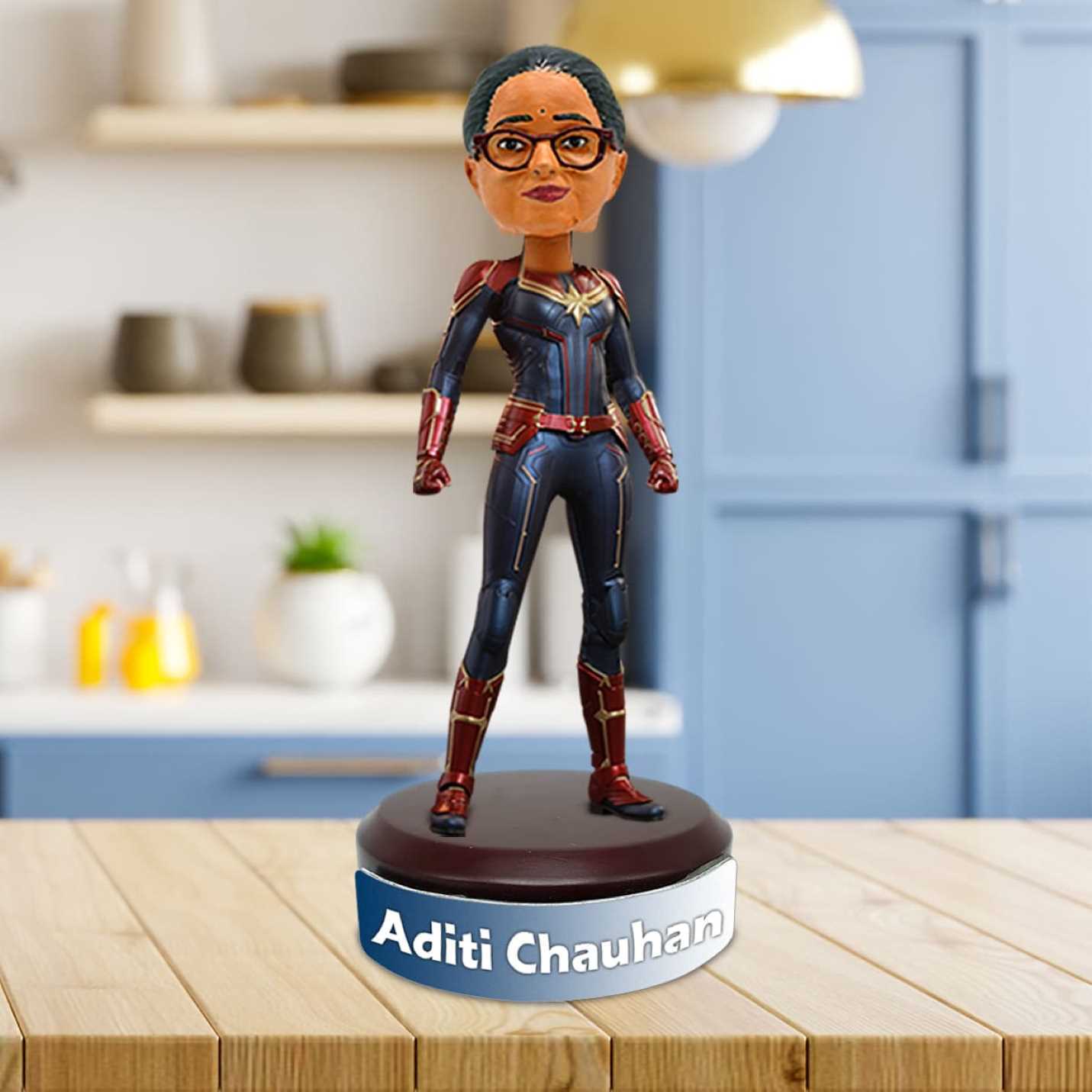 Personalised Bobblehead 3D Miniature For Captain Marvel