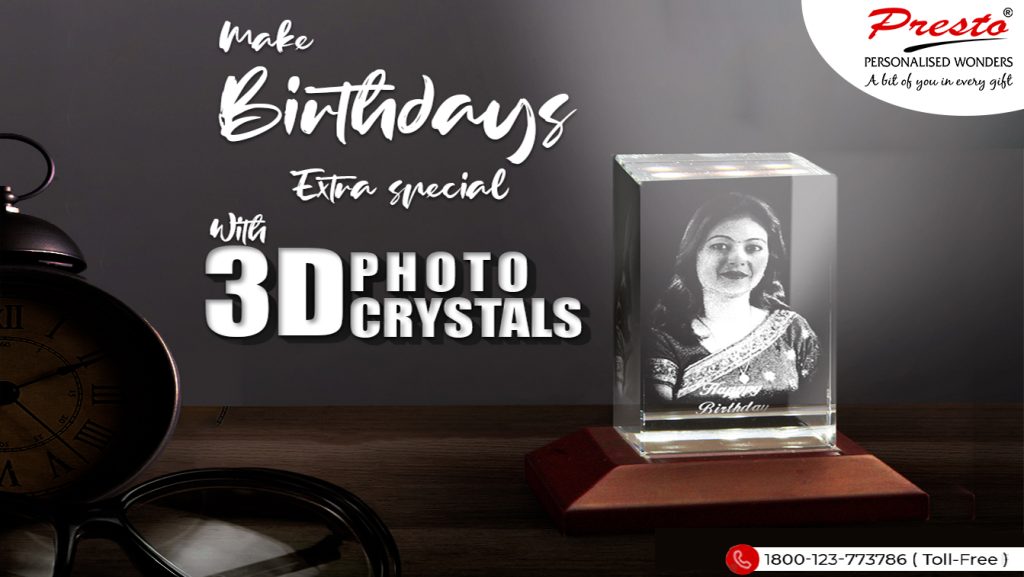 Birthday 3d Photo Crystal