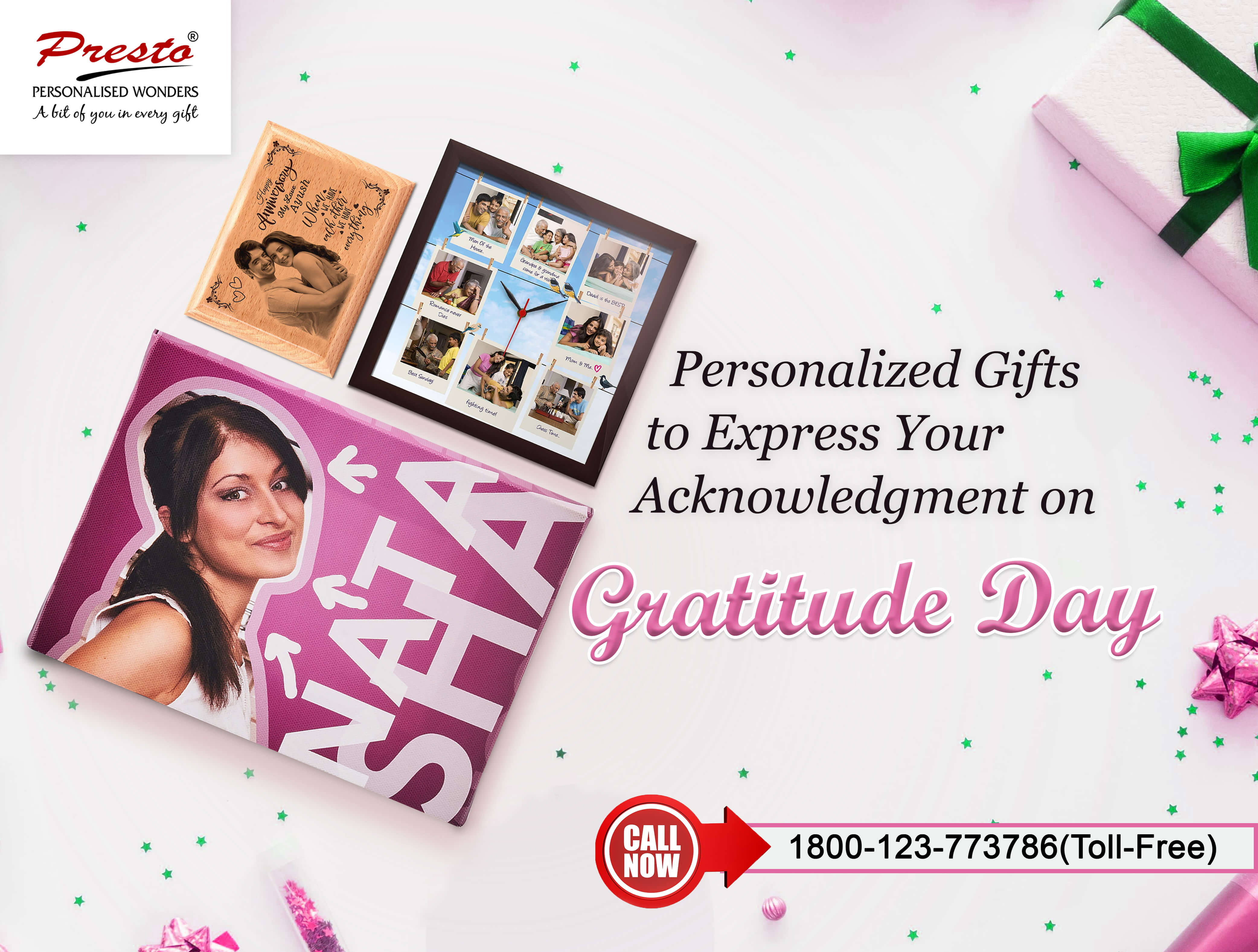 Personalised Gifts for gratitude Day