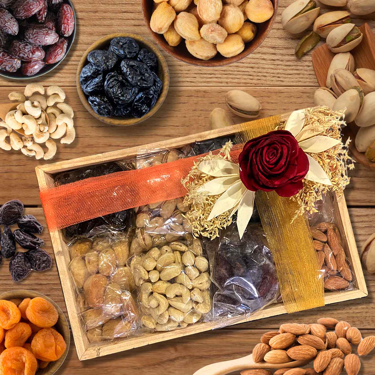 Tempting Tray of Dry Fruits and Nuts