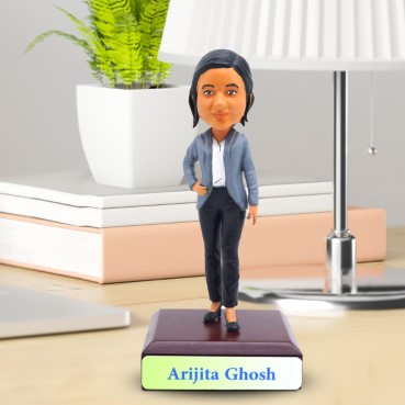 Personalised Bobblehead Miniature for Businesswoman