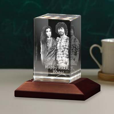 Rakhi Gift 3d crystal 