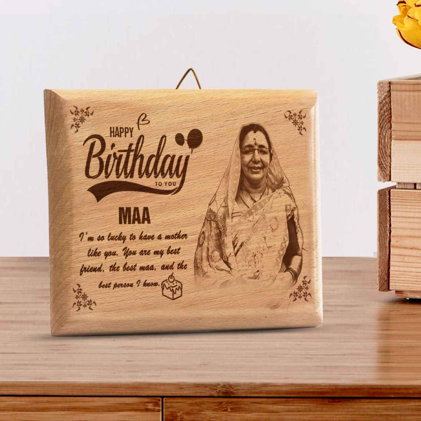 Mothers birthday gift personalized wooden gift 
