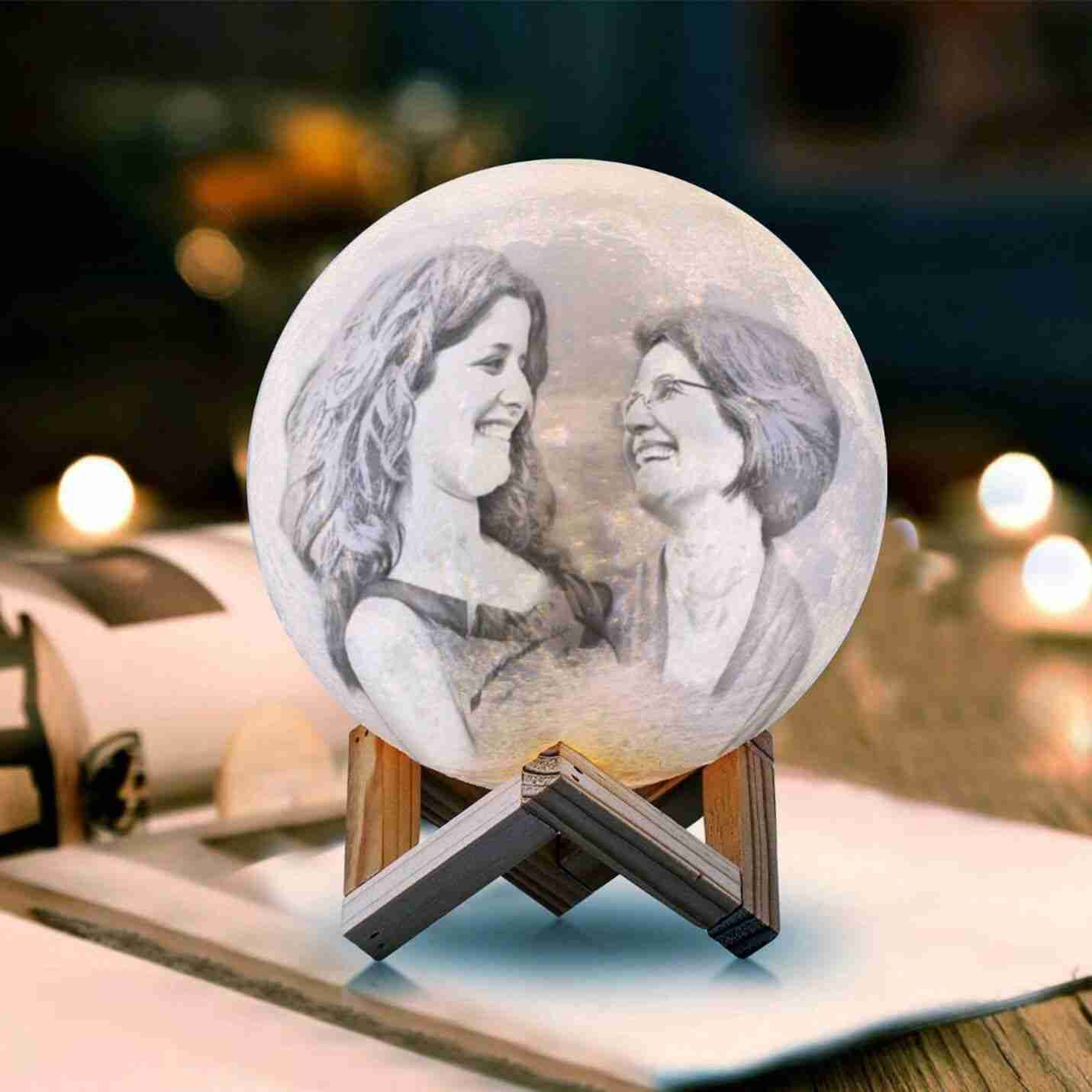 personalized 3d moon lamp in 3 colors-for mothers day gifts