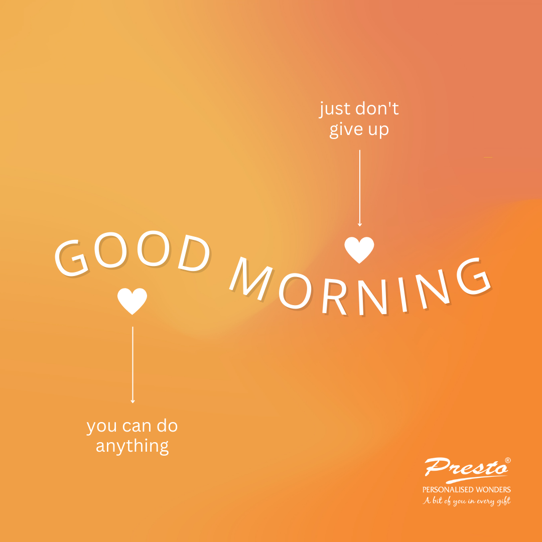 Orange Modern Minimalist Good Morning Motivational Quote Instagram Post