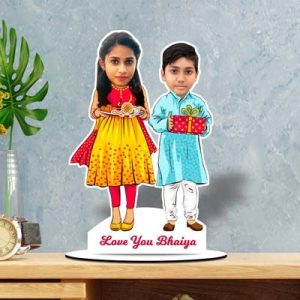 rakhi caricature for sibling