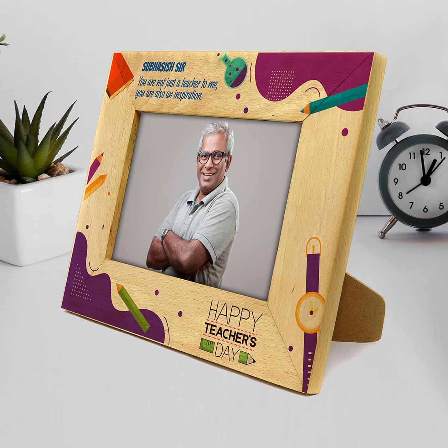 teachers day photo frame personalized