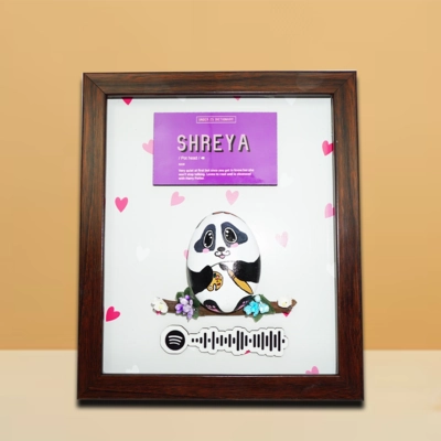 Personalized Musical Pebble Art frame with Spotify Code