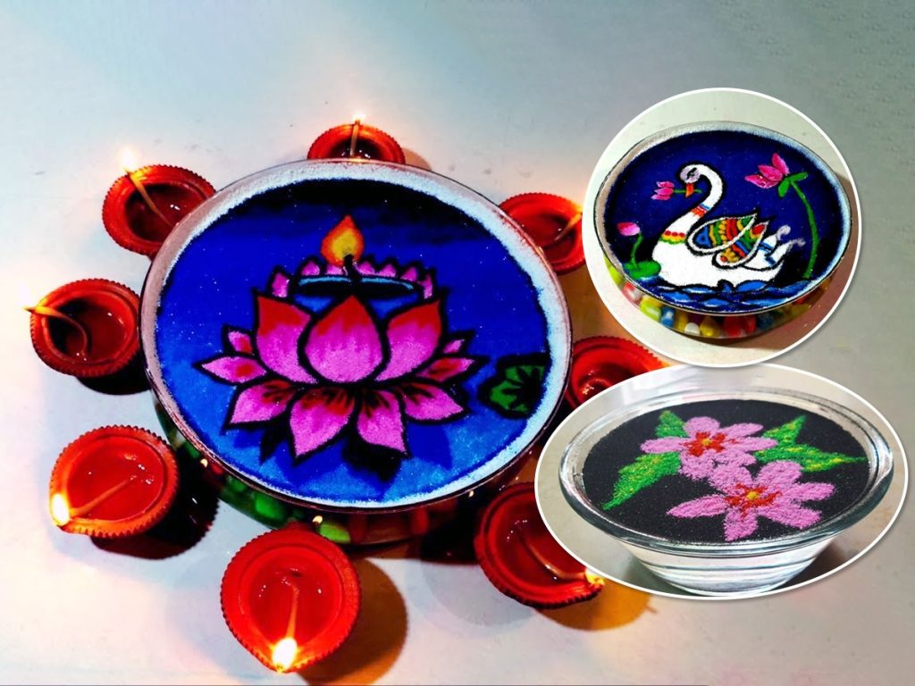 Floating Rangoli Ideas