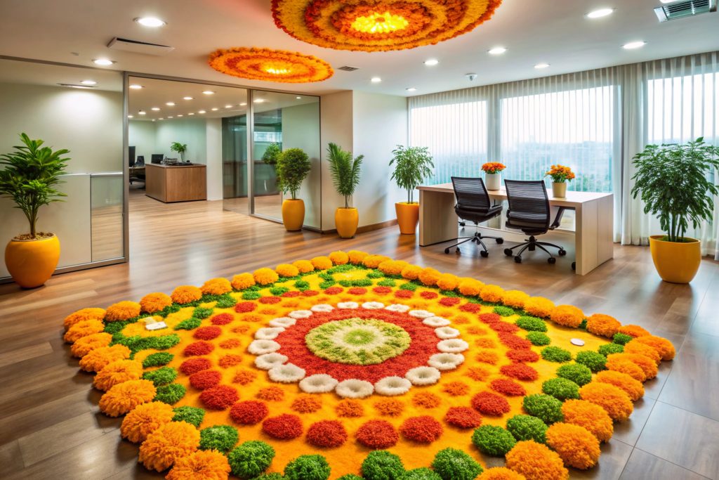 office hall room Rangoli