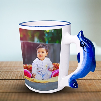 Mug with Dolphine Handle for Kids