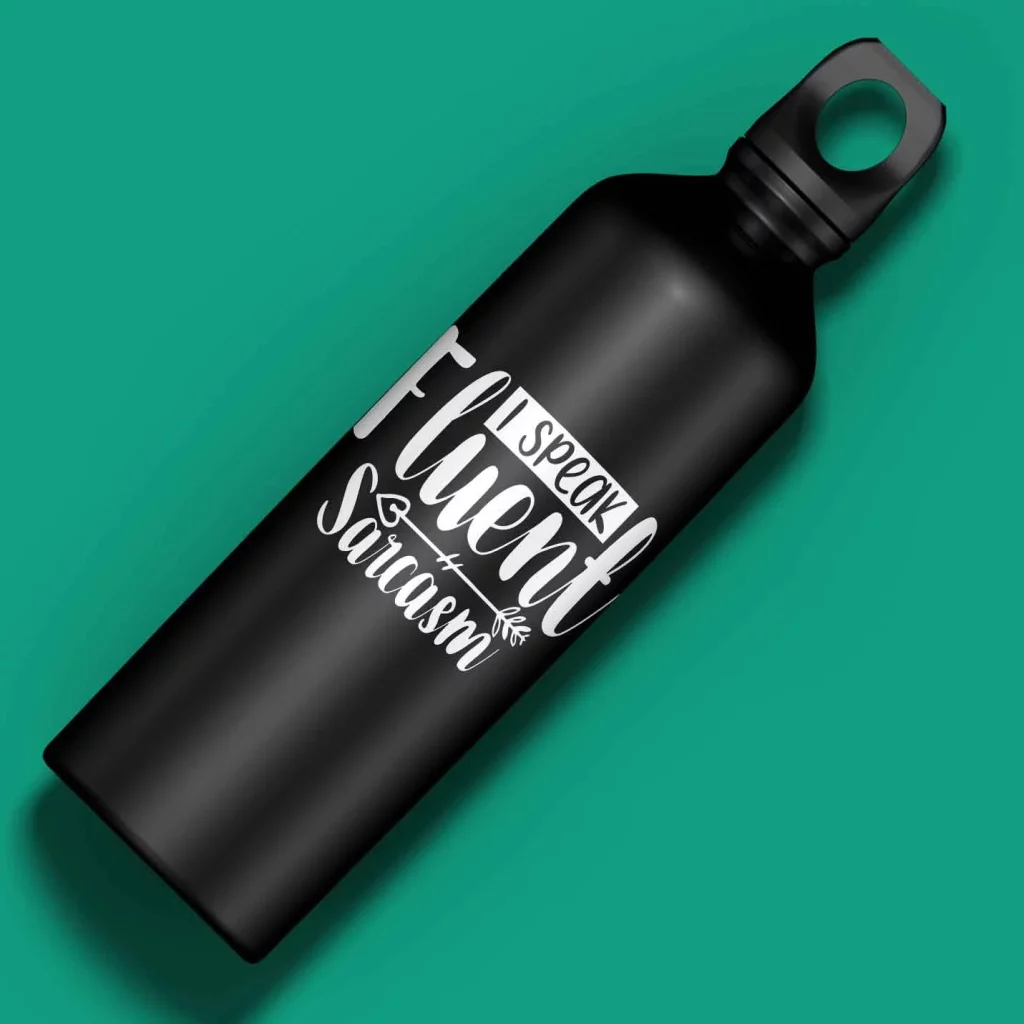 Motivational quotes with bottle