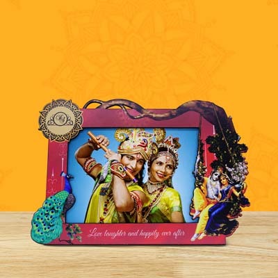 Custom love making Photo Frame Of Radha Krishna