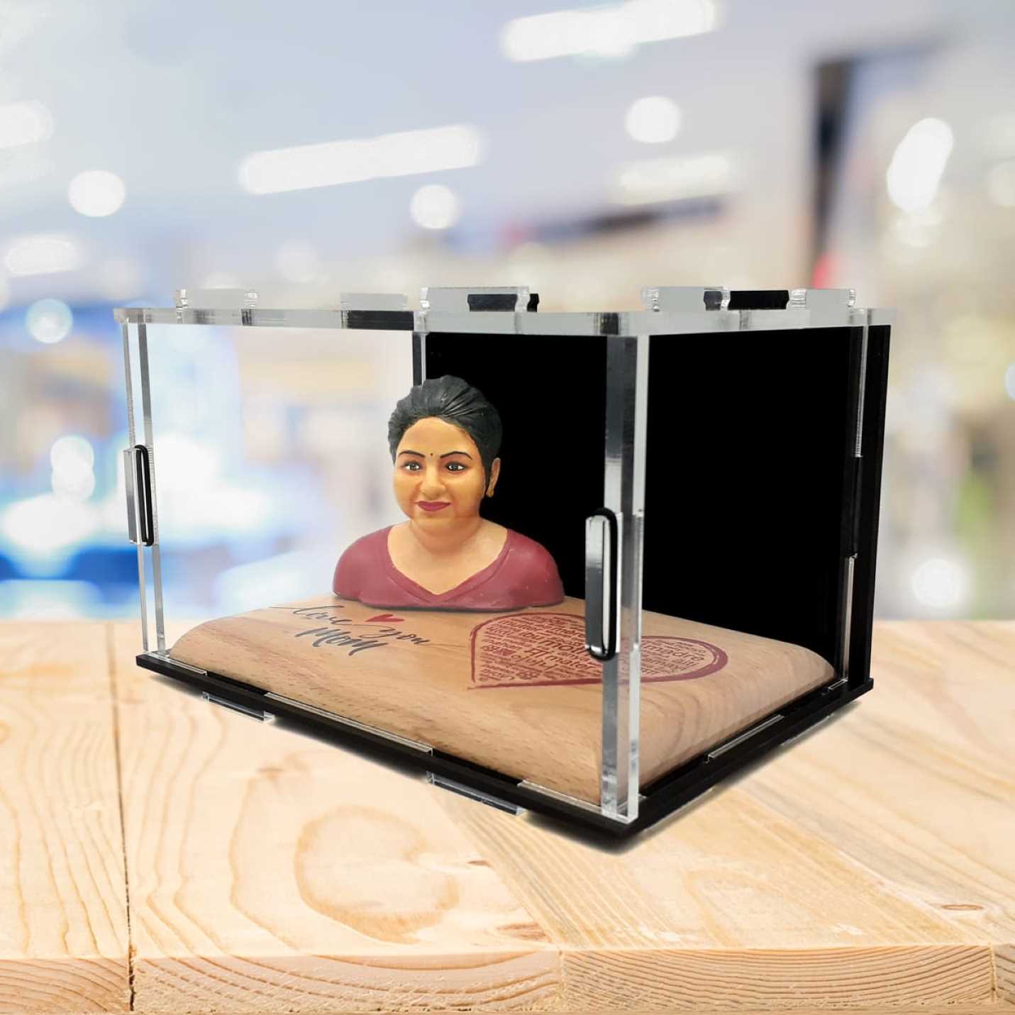 Personalised 3D Miniature Bust Doll with Acrylic Box
