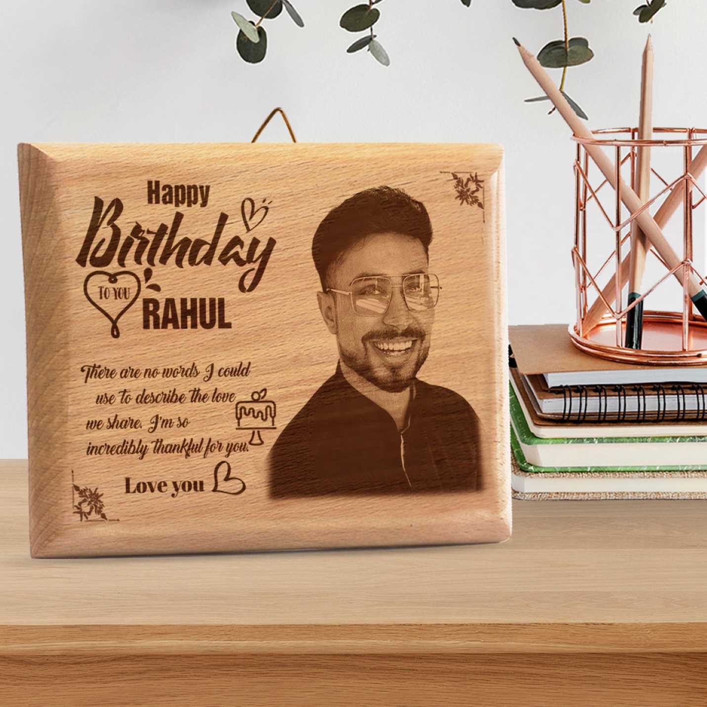 Birthday Gift for Boy Friend Wooden Photo Frame (5'x4')