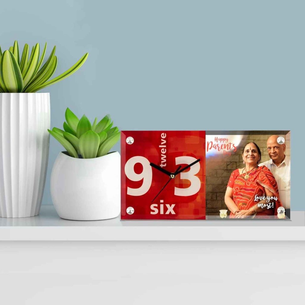 Printable Photo Glass Clock for Parent's Day
