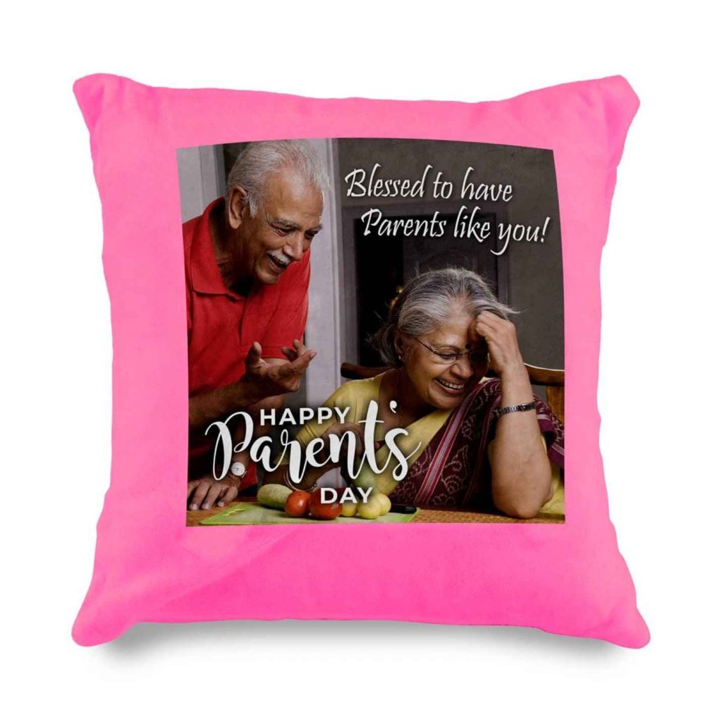 Square Photo Cushion Gift for Parent's Day